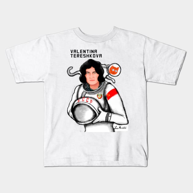 Valentina Tereshkova Kids T-Shirt by lucamendieta